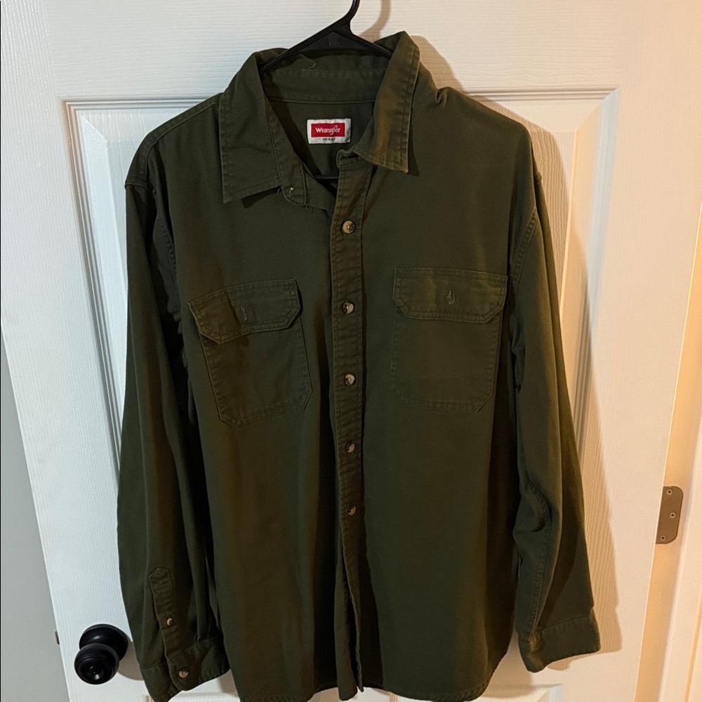 Wrangler Dark Green Casual Shirt